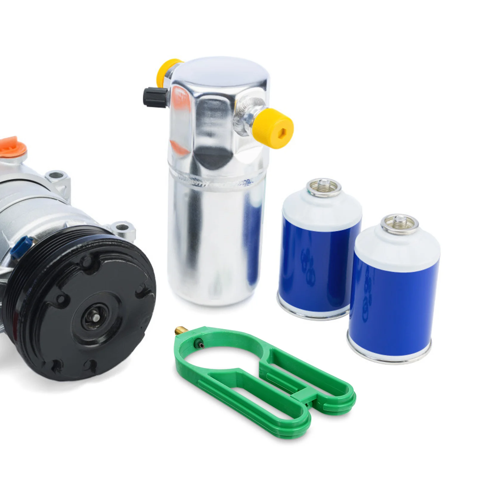 

1Pcs Refrigerant Bottle Opener Universal Can Valve Leak-Proof Locking Latch for R134a Hose Can Valve