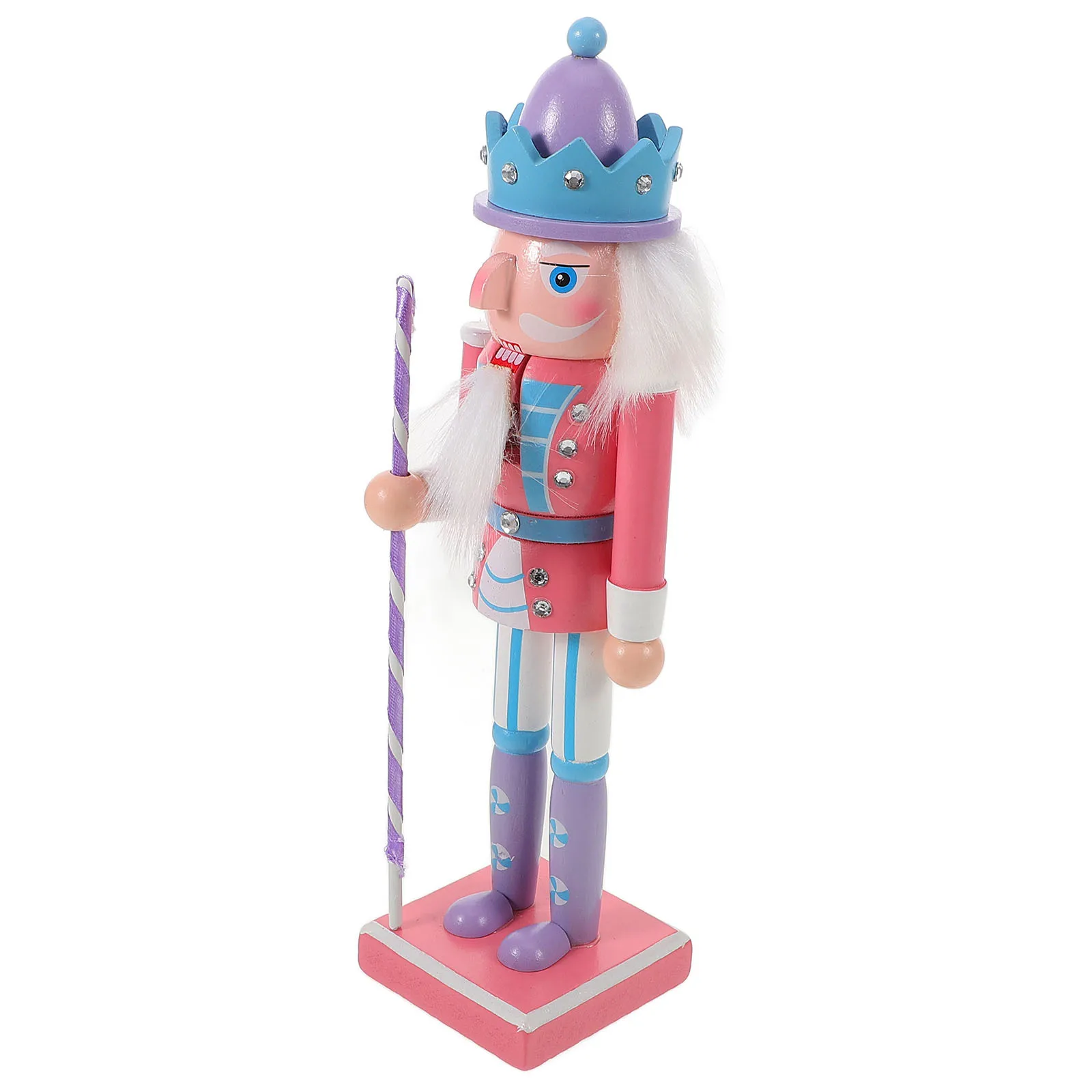 

Creative Lovely Christmas Nutcracker Soldier Candy Cane Wooden Ornament Excellent Gift Xmas Decoration Indoor Pendant