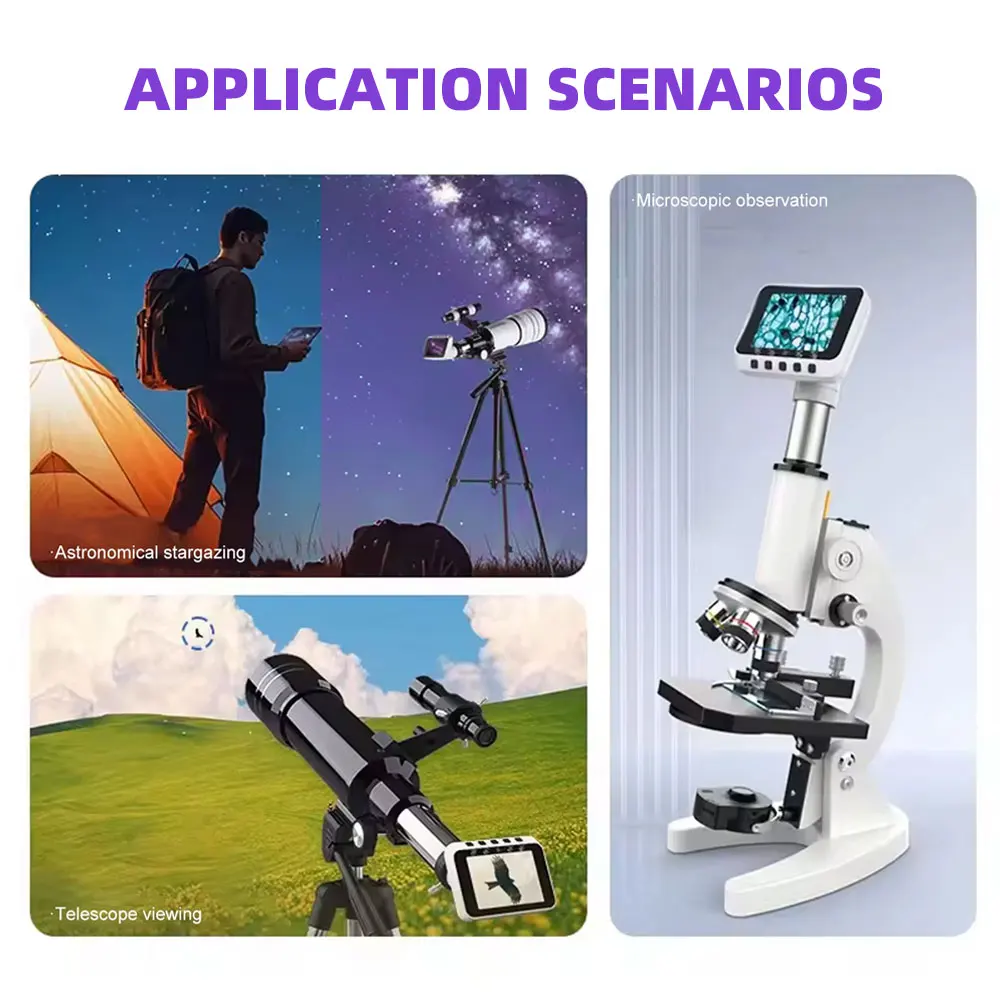 Ocular de câmera eletrônica WiFi |   Tela IPS HD de 2,8" para visualização clara – adequada para telescópio astronômico, monocular e microscópio