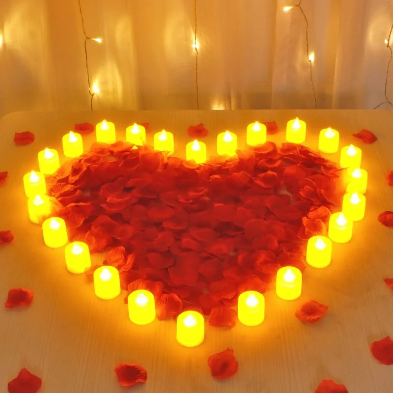 Flameless LED Tea Light Candle Wishing Light For Christmas Halloween Wedding Party Home Decor Use  Clearance