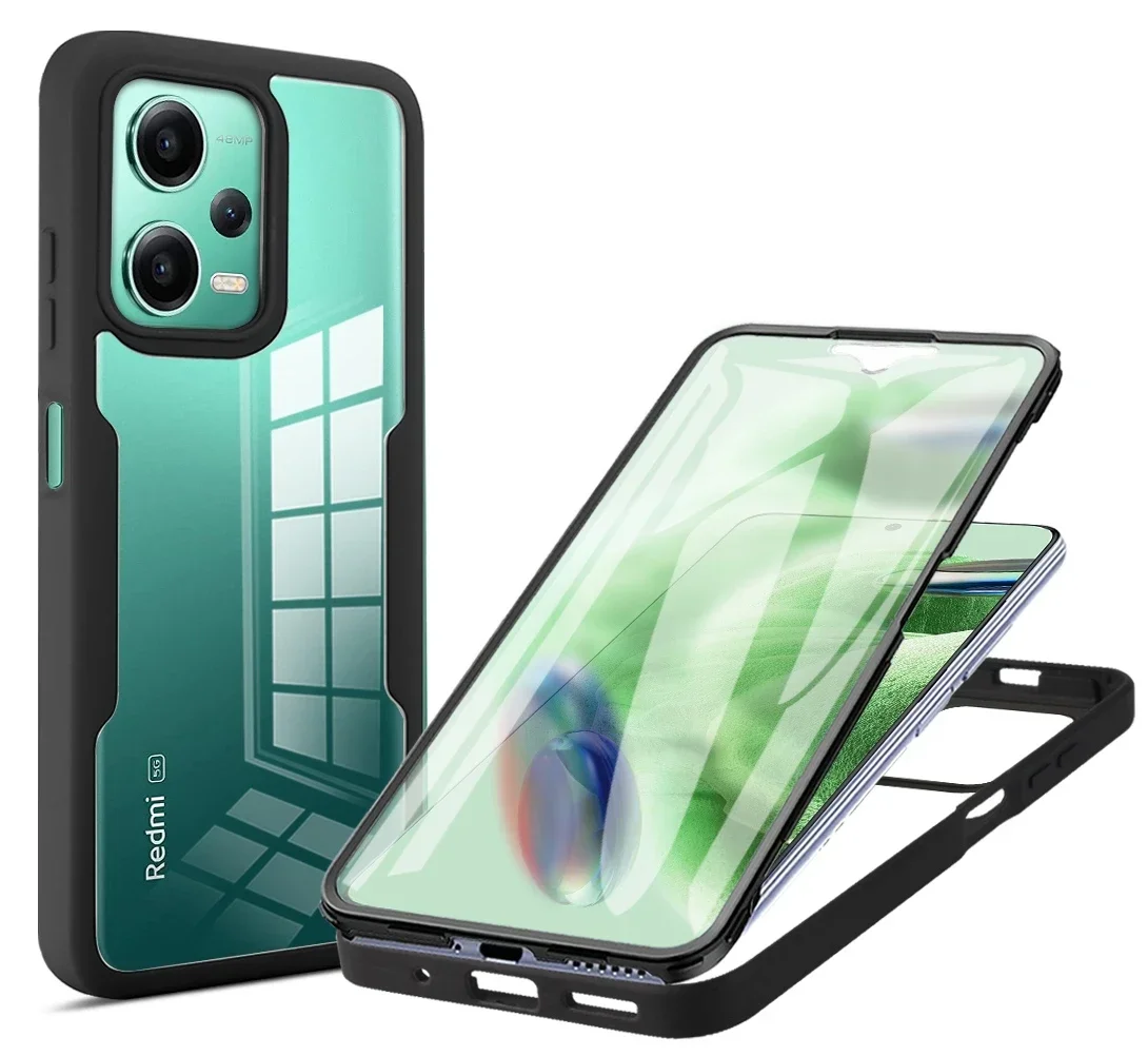 Front + Back Protect ShockProof Case For Xiaomi REdmi A3 13C Note 13 12 14 13T 12T 11T Poco  X5 X6 Pro C65 F5 360 Degrees Cover