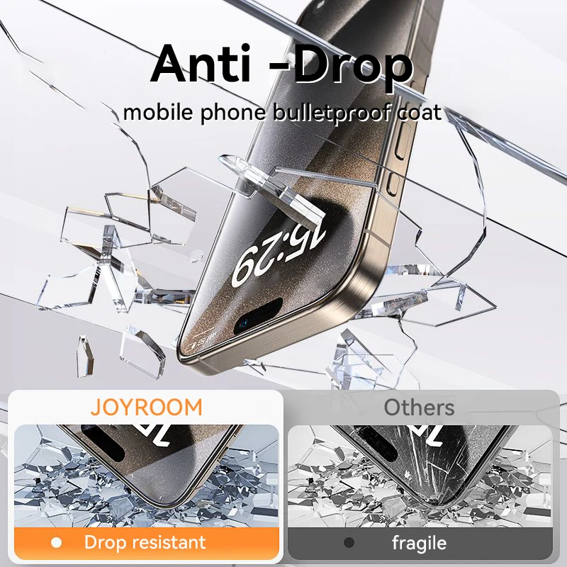 Joyroom 3/2/1 piezas vidrio HD para iPhone 18 17 16 15 Pro Max, protector de pantalla de vidrio de cobertura completa para iPhone 18 17 16 15Pro 3