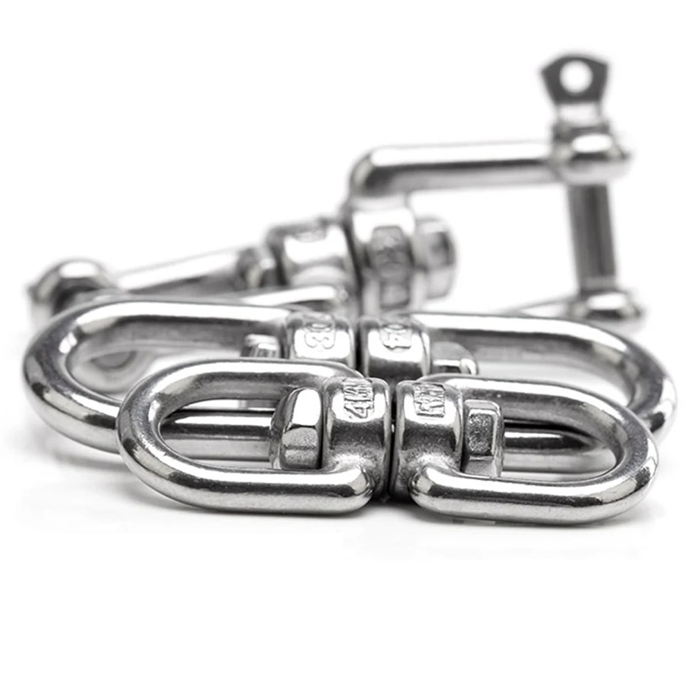 304 Stainless Steel 360 Degree Rotating 8-Shaped Chain Snap Ring Connecting Hook Swivel Universal Hardware Accessories