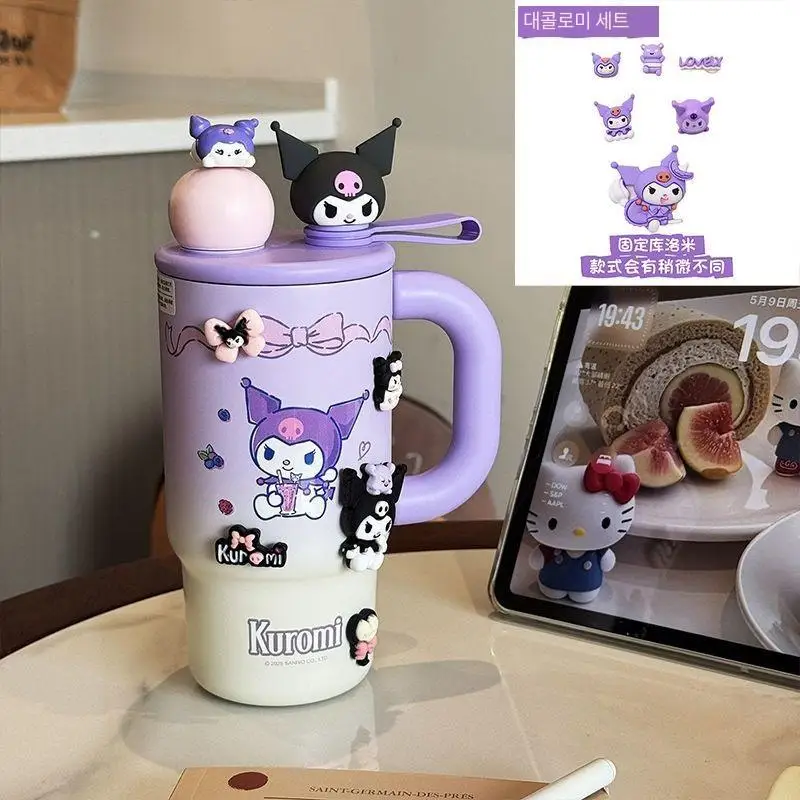 

Sanrio Kawaii изоляционная чашка Hello Kitty's, милая чашка для воды, студенческая мини-портативная большая емкость, модный подарок на день рождения