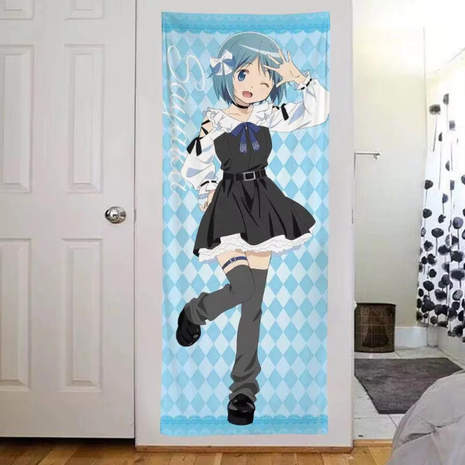 P-Puella Magi M-Madoka Magica Anime Tapestry KKaname Madoka and Akemi Homura Wall Hanging for Dorm Bedroom Background Wall Decor