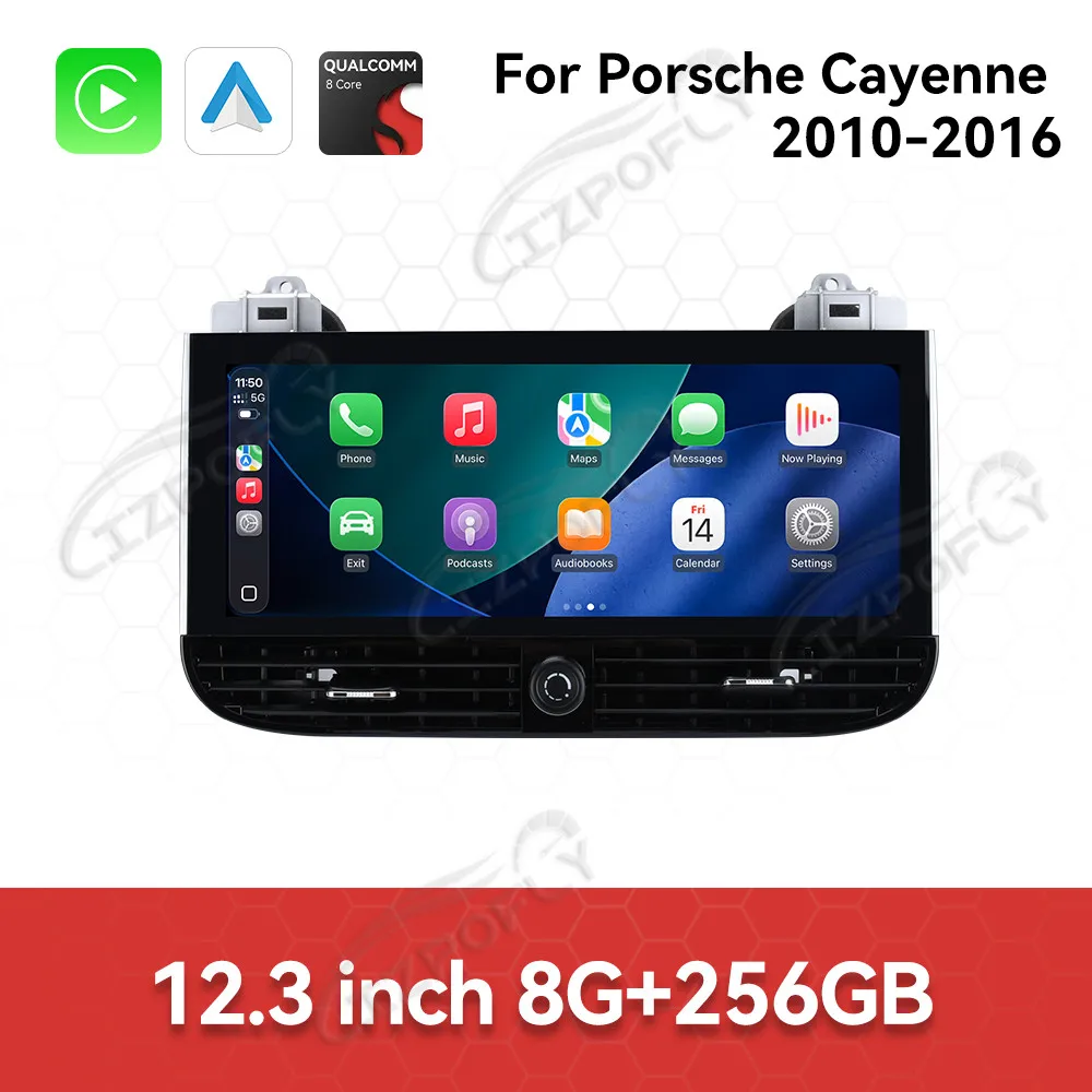 

Carplay Android 13 Car Radio For Porsche Cayenne 2010-2016 QLED GPS Autoradio 8+256G Navigation Stereo Wifi Multimedia Player