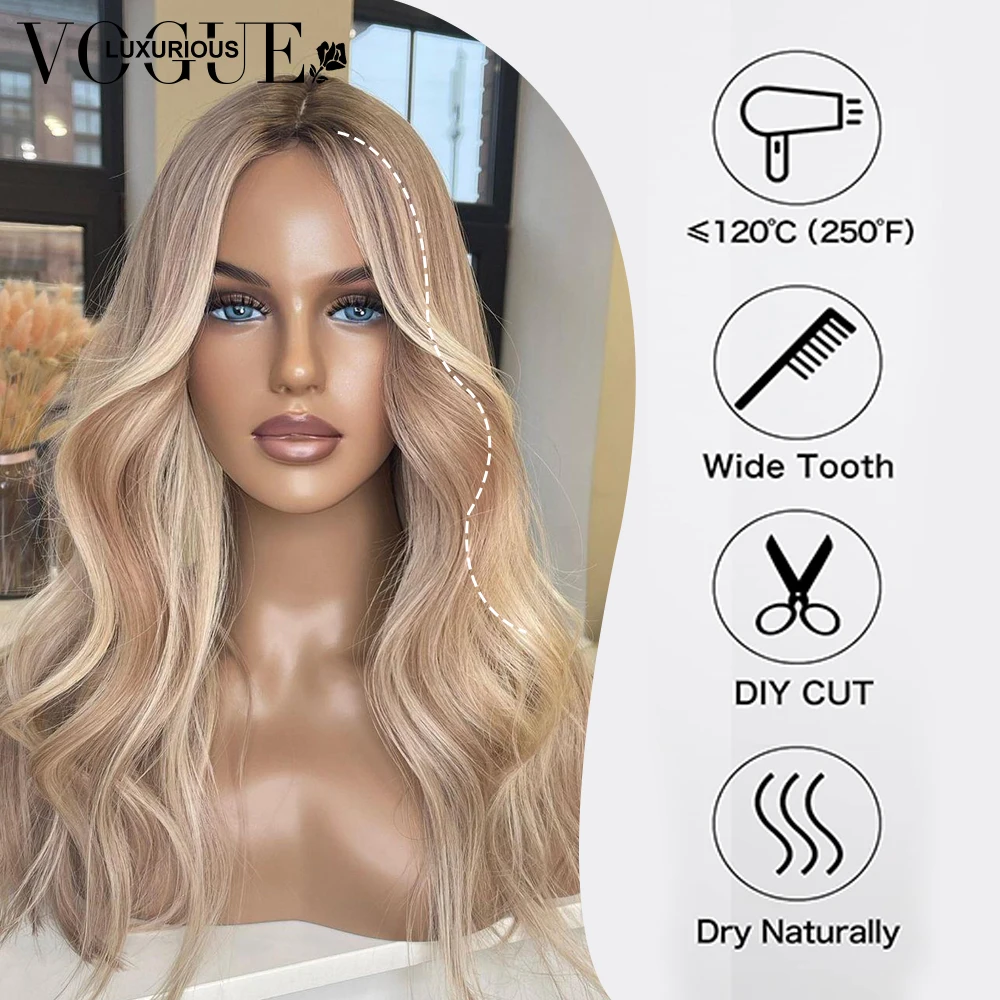 Christmas Cream Blonde Body Wave 100% Real Human Hair Wig Ash Blonde Preplucked 13x6 Lace Front Wig Pre Cut Ready To Wear Wigs