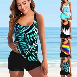 Womens Sexy Bikini Set Two-piece Tankini Swimwear Female Oversize Tankini Bathing Suit Beachwear for Water Sports Swiminmg Pool