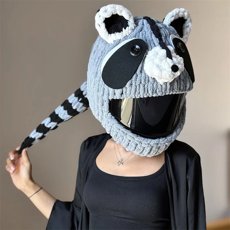 

Motorcycle Helmet Cover knitting bear hat Funny Decoration Full Face Protection Cover for Full Helmets Motorcycle Racing