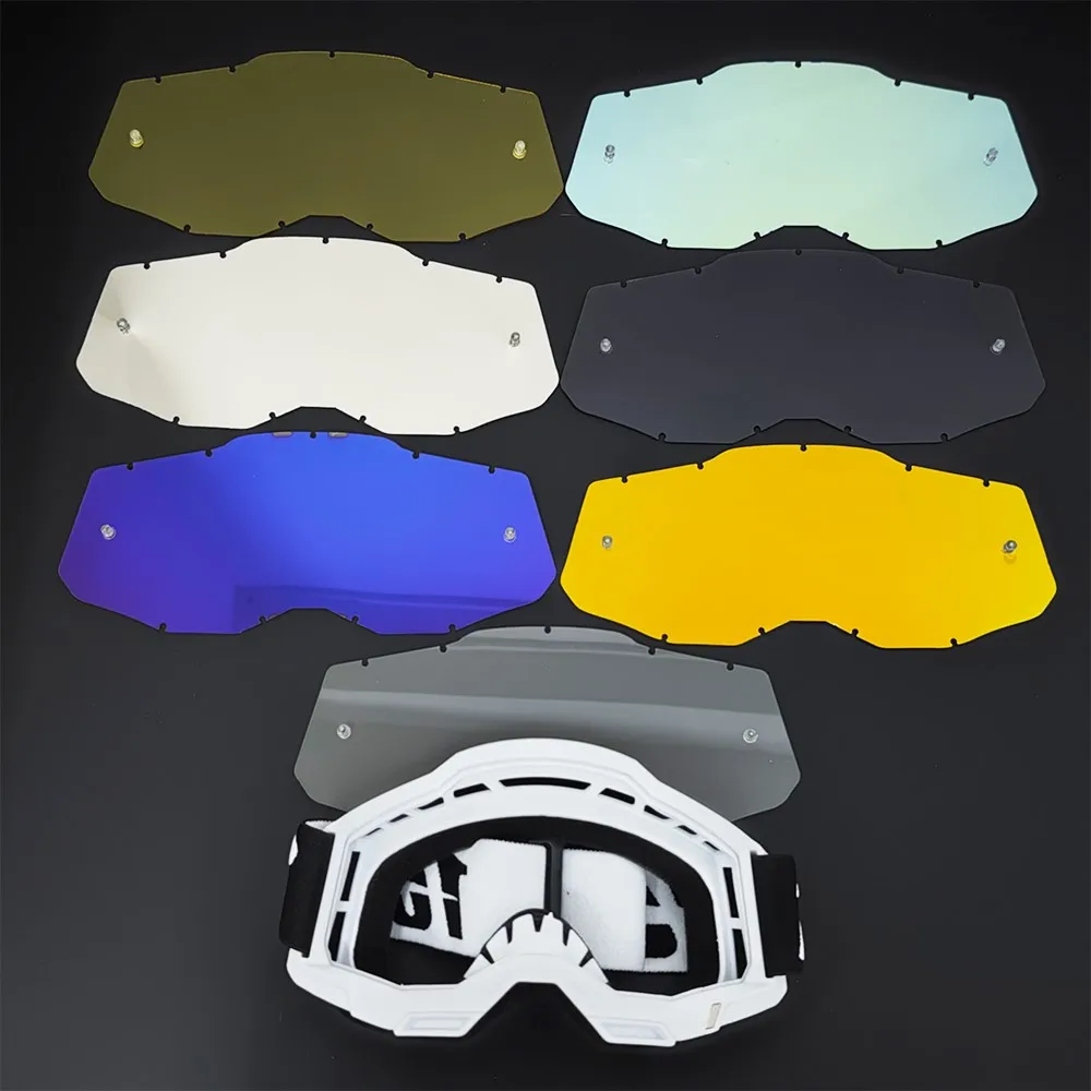 SC2 MX ATV Motocross PC Replacement Lenses, Multi-color Spare Parts, Compatible with Off-Road Dirt Bike Goggles
