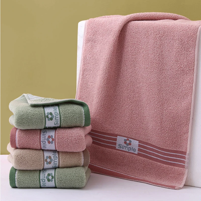 Class A Pure Cotton Jacquard Face Towels 4Pcs Household Thickened Absorbent Bath Towel Set Soft Sauna Spa Gym Adult Washcloths