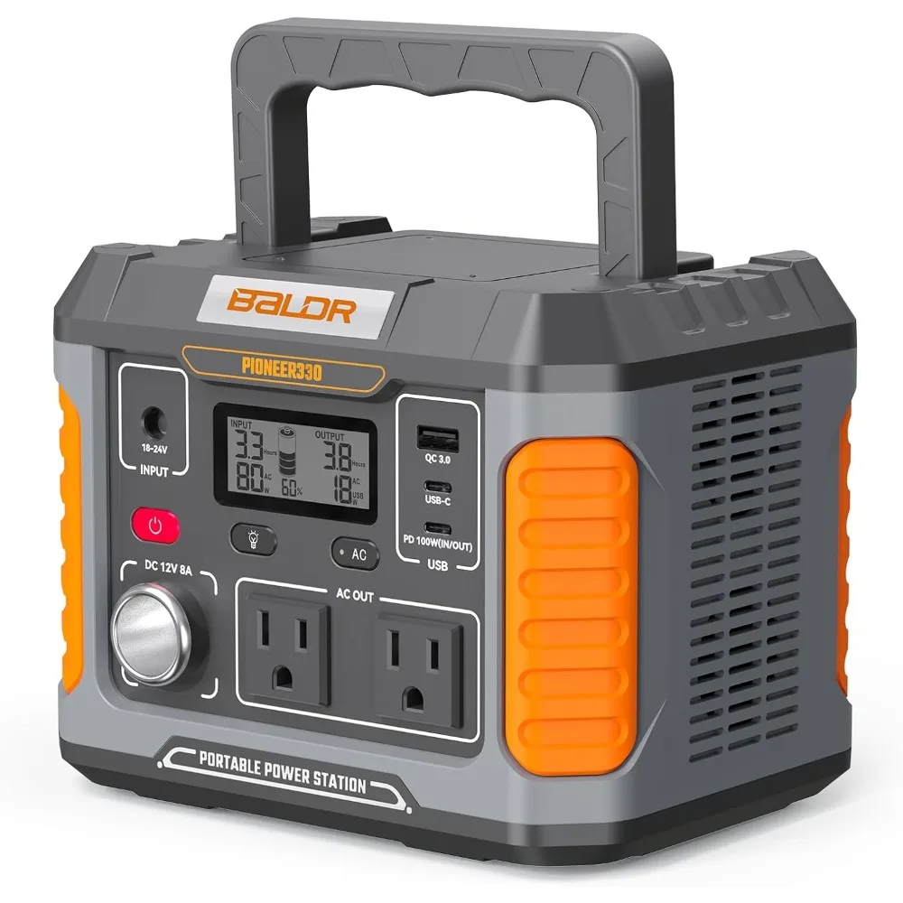 

Portable Power Station, 330W(660W Peak) Solar Generator, 288Wh Solar Power Bank 120V Pure Sine Wave AC Outlet, 78000mAh Ba