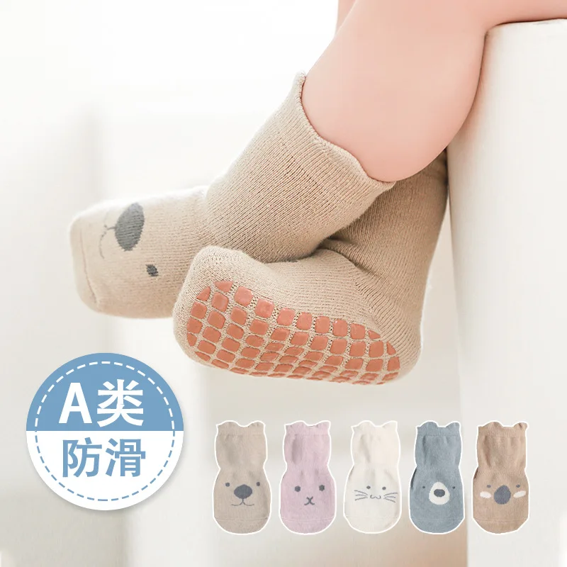 

1pcs Baby Floor Socks Indoor Non Slip Walking Socks Autumn and Winter Combed Cotton Breathable Non Slip Bottom Children's Socks