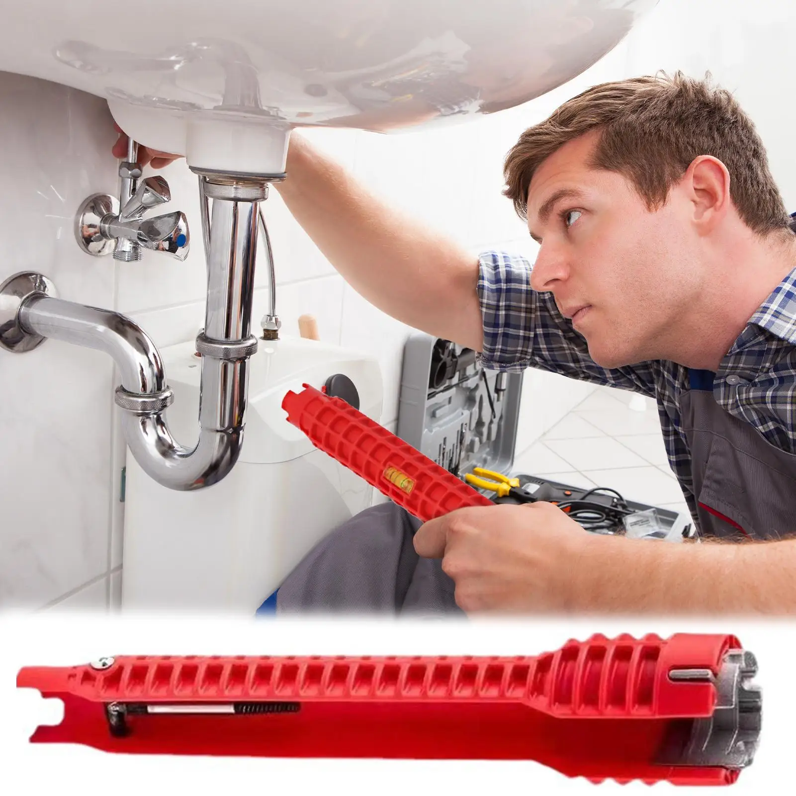 Multi-Functional Sanitary Wrench Pelvic Floor Leading Sleeve Disassembly Faucet Pipe Sink Sanitary Only Installation Tool
