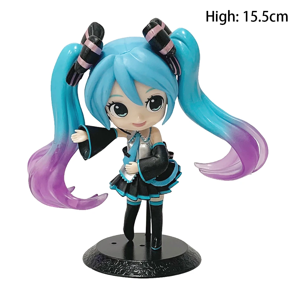 Anime Pjsk Project Sekai Hatsune Miku Figurka Model Kreskówkowy Ornament na Biurko Wersja Q Figurki PVC Zabawki Lalki Prezent Urodzinowy dla Dziecka
