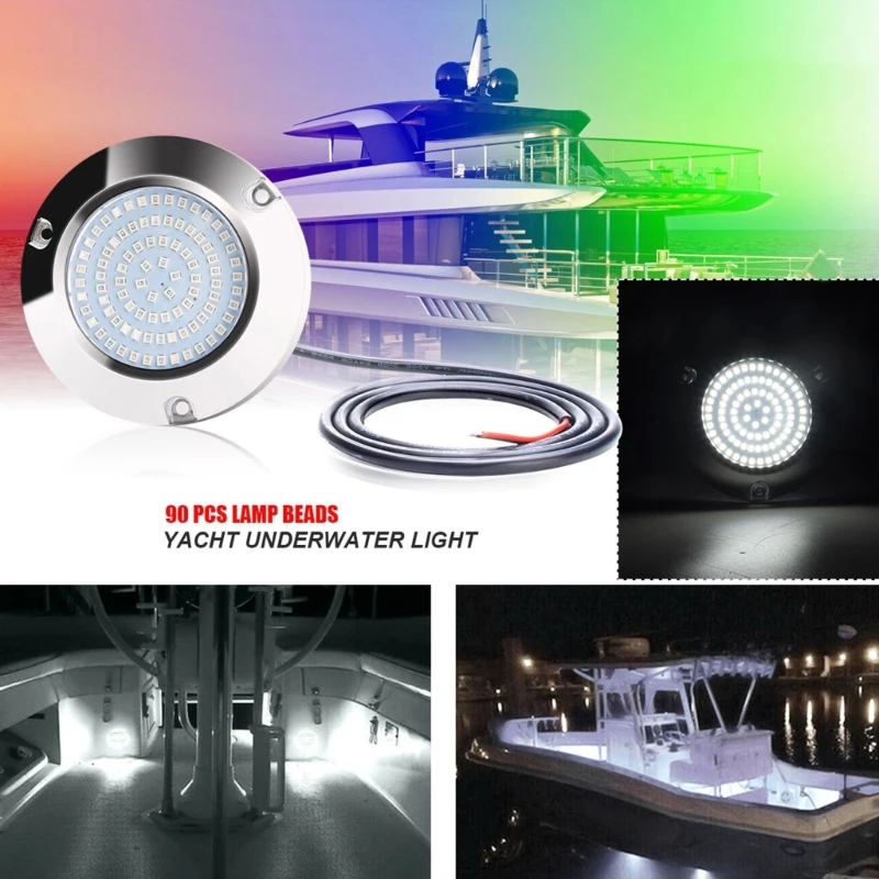 LED Marine Boat Courtesy Light 10-30V 90LED Waterproof Boat Transom Light Lamp Dropship