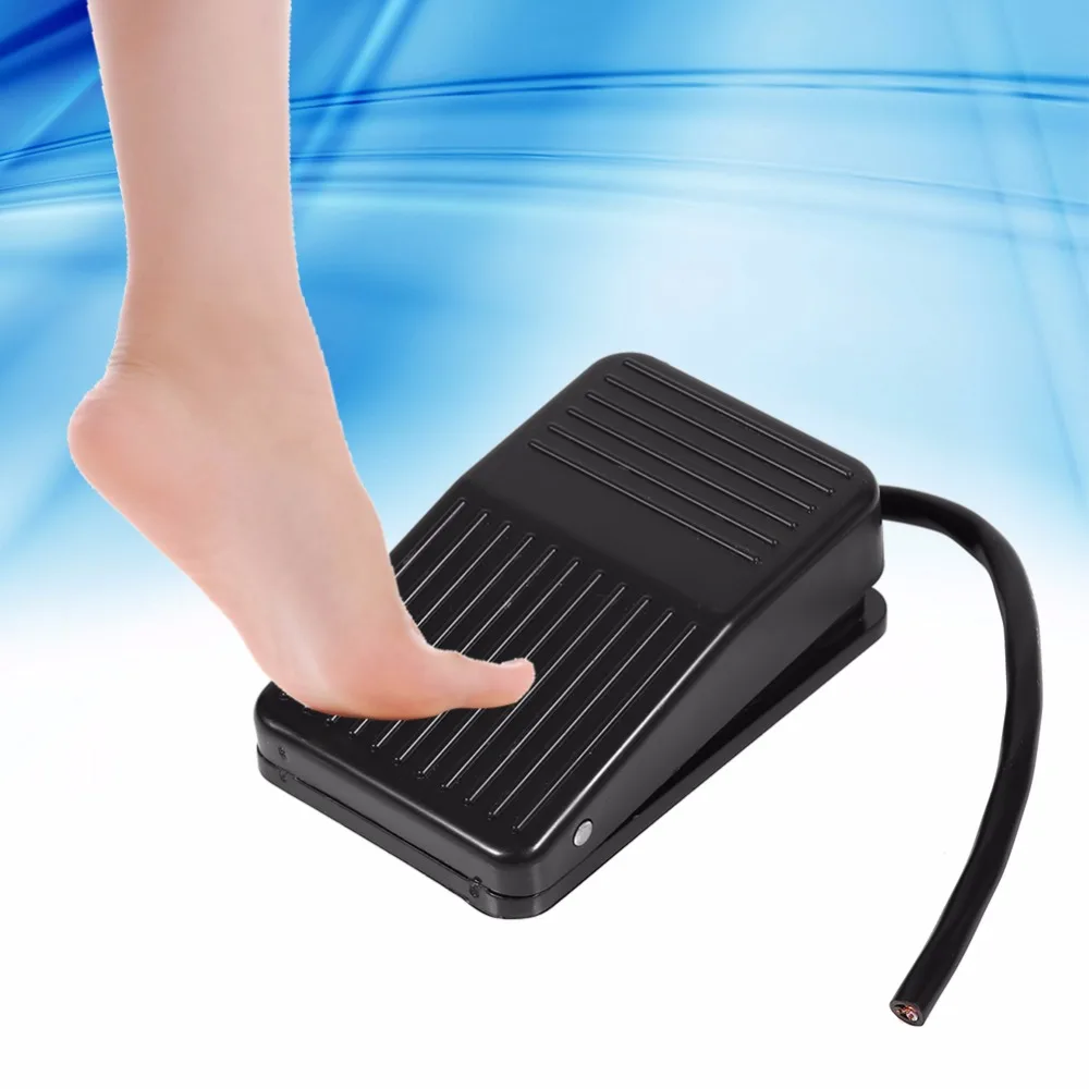 Interruptor De Controle De Pedal De Energia Elétrica De Plástico, Ligar e Desligar Interruptor, 10cm Cabo Para Máquina De Costura Universal, 10A, 220V, 380V, 1Pc, 220V, 10A