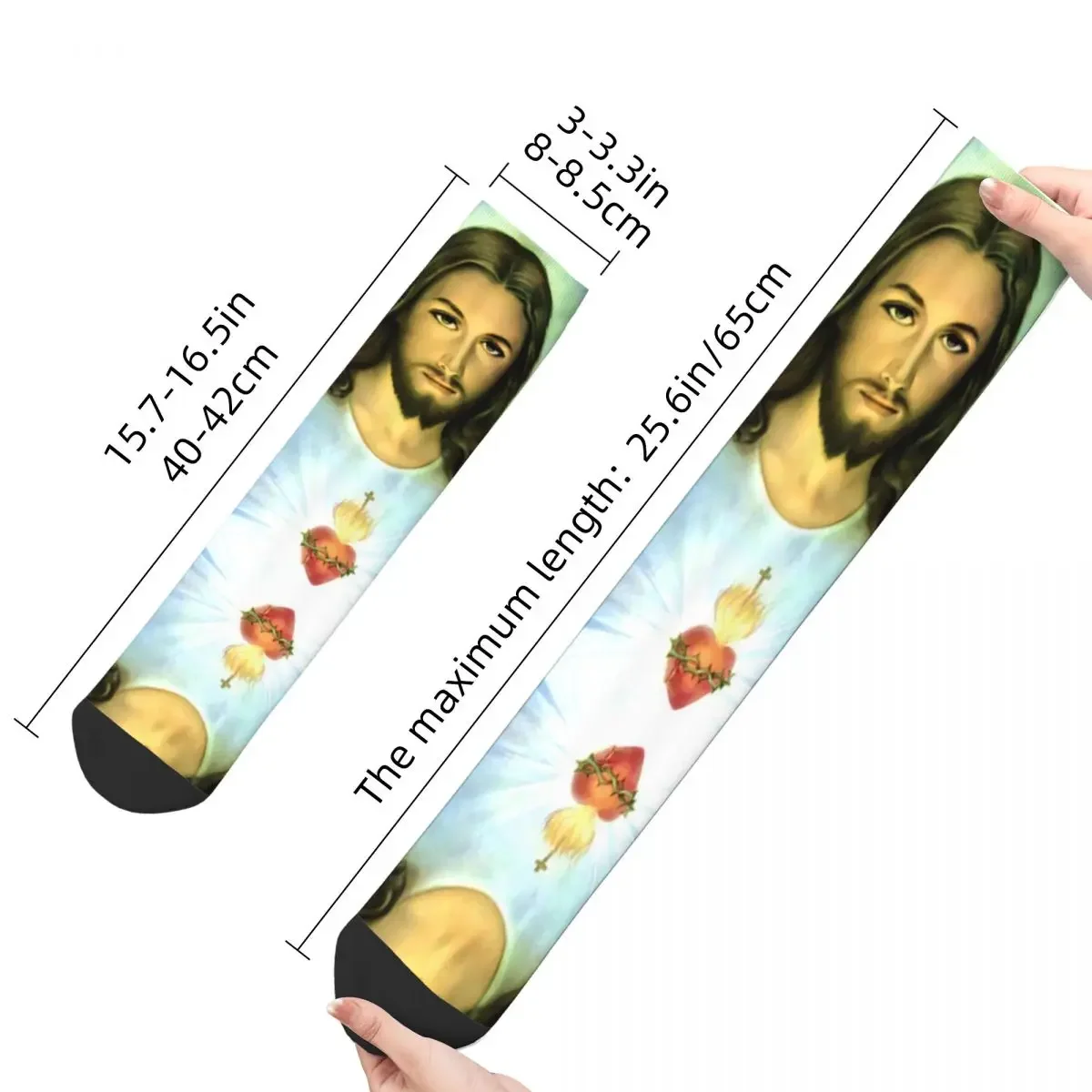 Hip Hop Vintage Bible Verse Religion Crazy Men's Compression Socks Unisex Jesus Harajuku Seamless Printed Funny Crew Sock