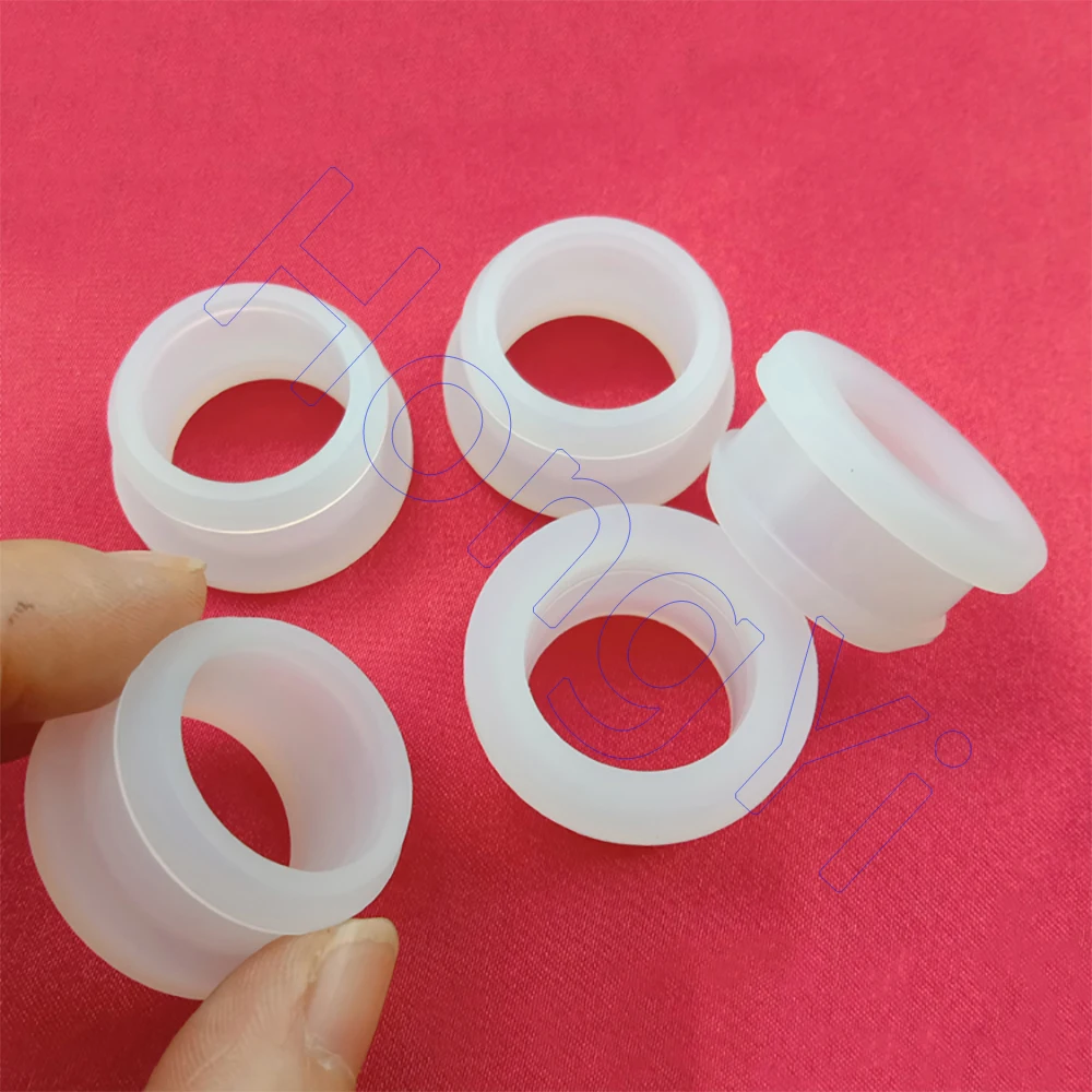5Pcs Transparent Silicone Rubber Snap-on Wiring Grommets End Caps Bung Through Hole Inserts Plug Protect Cable 4.5mm-30mm
