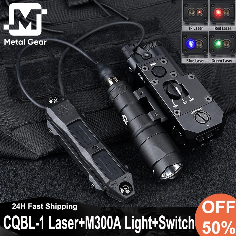 WADSN Metal CQBL-1 Red Green Blue Dot laser pointer Indicator IR Aiming Sight Airsoft Surefir M300A Hunting Weapon Flashlight