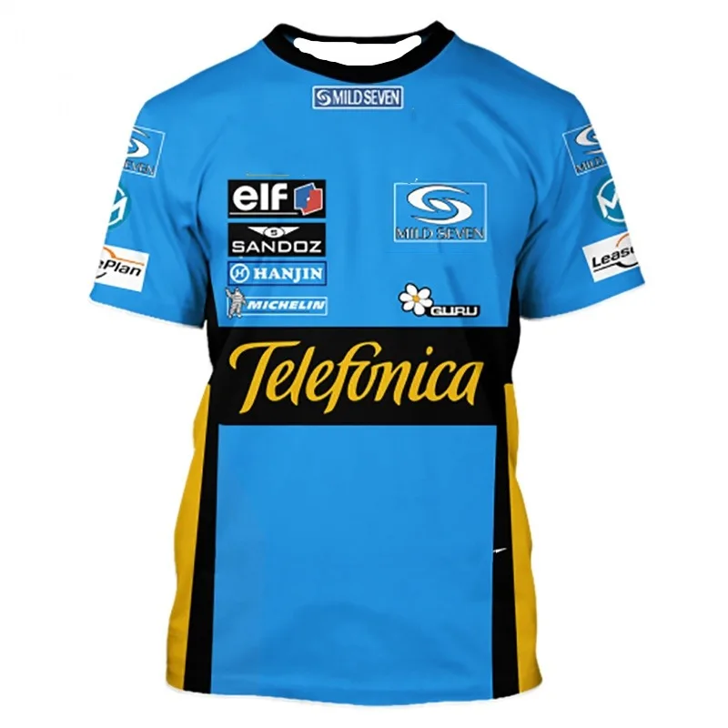 

2025 Spanish Aston Driver Fernando Alonso Hot Selling 3d Printed T-shirt ，Breathable Extreme Sports Men T Shirt