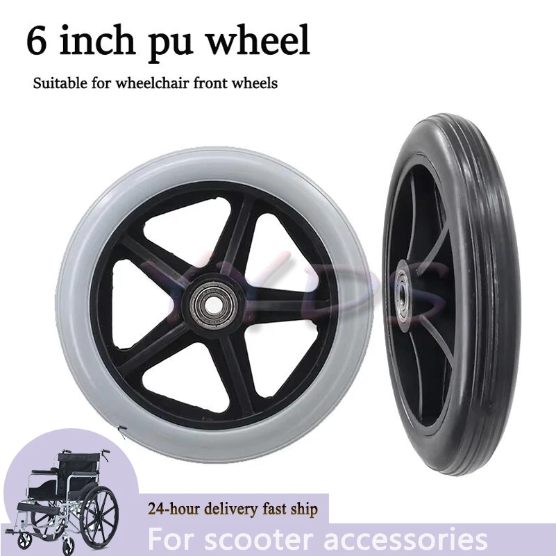 

Wheelchair Caster Wheelchair Front Wheel 6 Inch Wheelchair Casters Small Cart Rollers Chair Wheel for Wheelchair Accessories