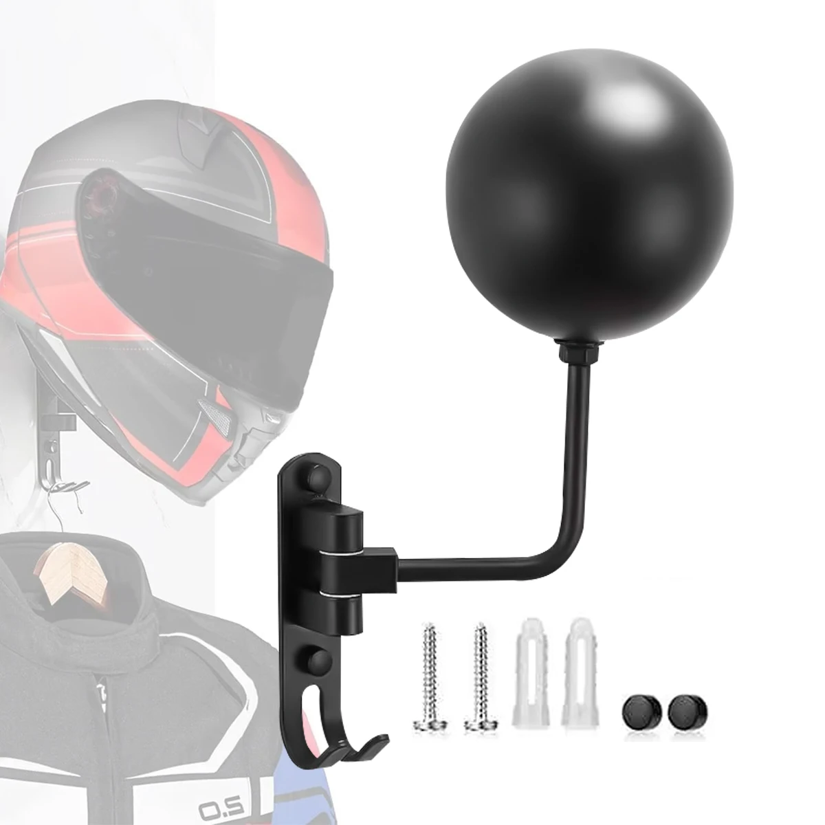 

Настенная вращающаяся стойка | 180 ° Вращение | для мотоциклетного велосипедного шлема | Держатель крышки сумки для инструментов | Стойка для выставки товаров