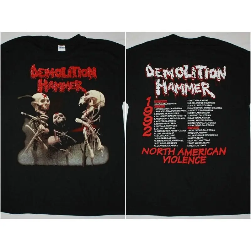 

DEMOLITION HAMMER EPIDEMIC OF VIOLENCE THRASH MORBID SAINT BLACK T-SHIRT
