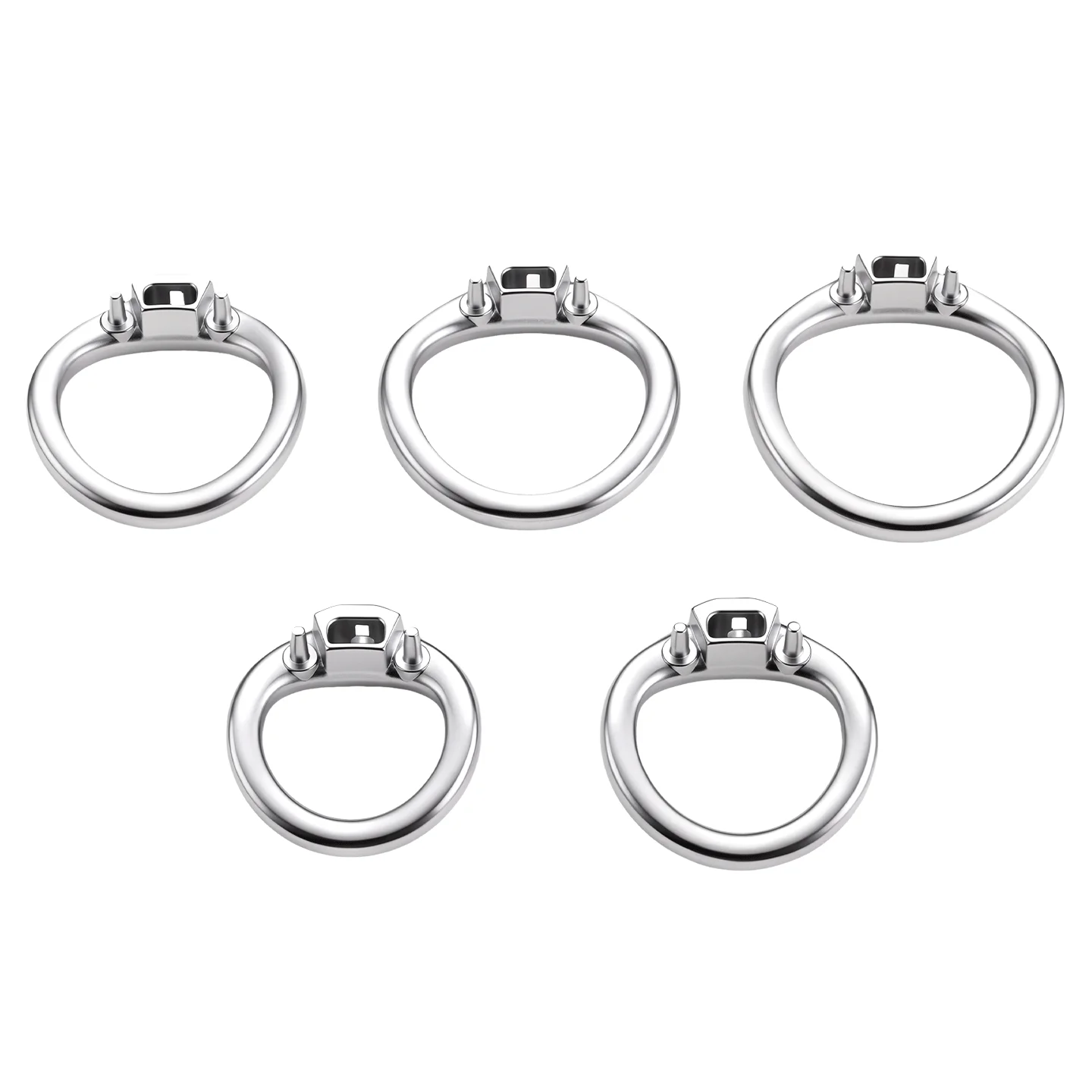 Male Chastity Cage with Lock and Adjustable Penis Rings, Lightweight Chastity Device BDSM Gear for Men view 3