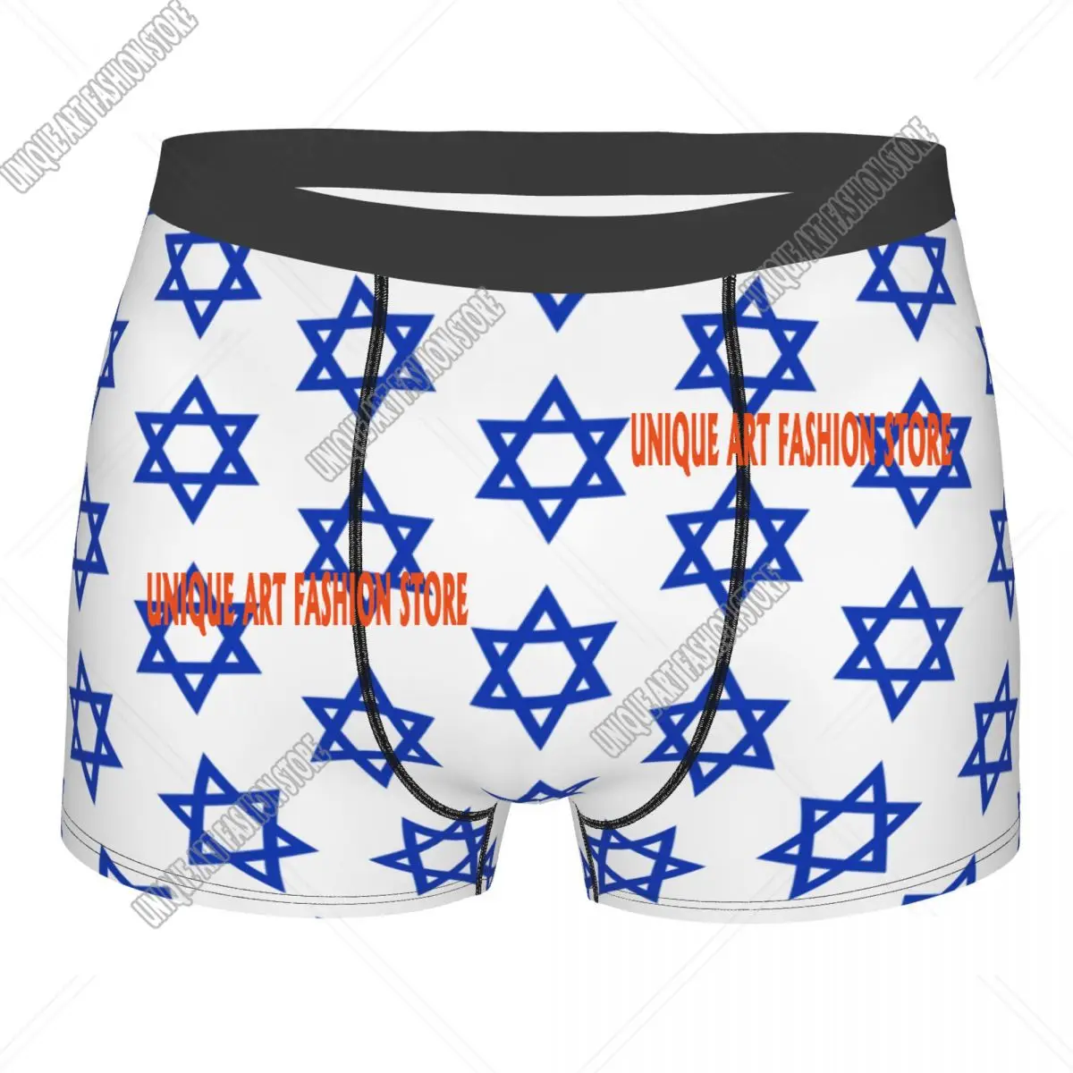 Fashion Star Of David Israel Flag Boxers Shorts Panties Men's Underpants Stretch Israeli Pride Briefs Underwear