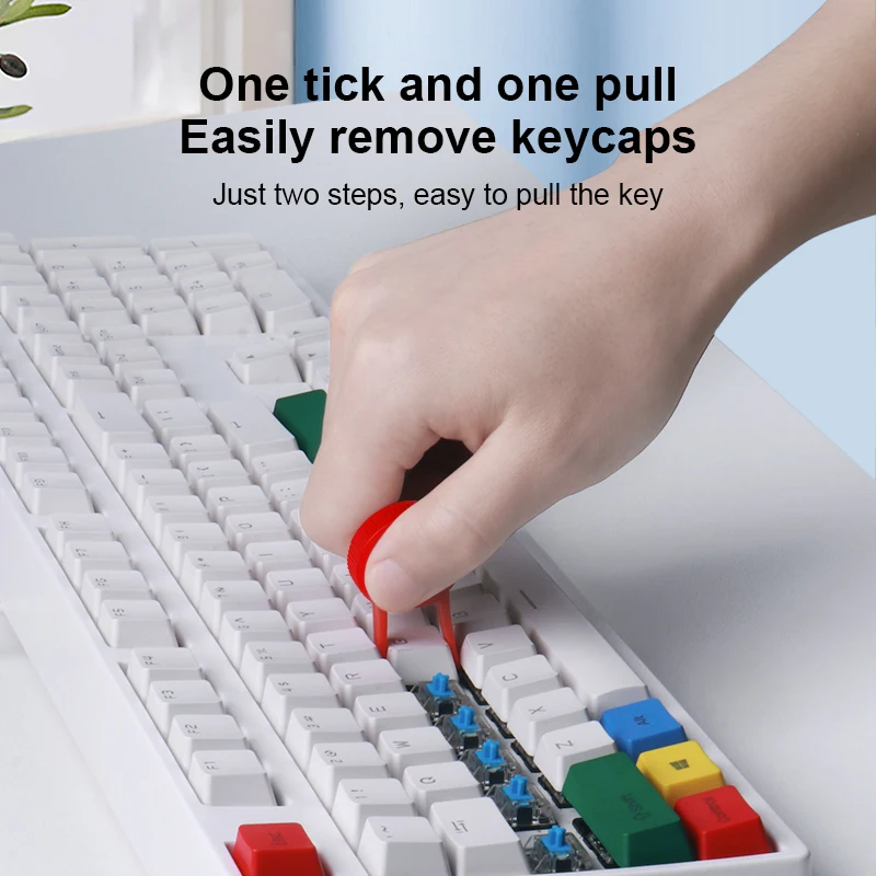 Hagibis Keyboard Keycap Puller 3Pcs Key Remover kit Cleaning Removal Tool Universal Rounded for Mechanical Keyboard  Gaming