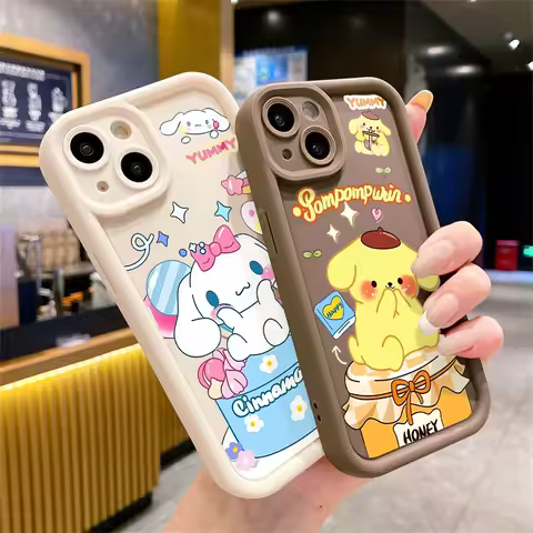 Pompompurin Cinnamoroll Phone Case for Samsung Galaxy S22 Plus S20 FE Note 20 Ultra S24 Ultra S23 FE S21 S23 Ultra Soft Cover