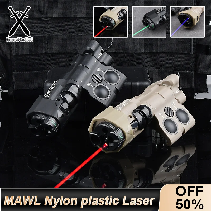 

WADSN New Upgraded MAWL-C1 Tactical Airsoft Nylon plastic CNC LED Aiming MAWL Red Dot Green Blue Hunting Weapon Lights IR Laser