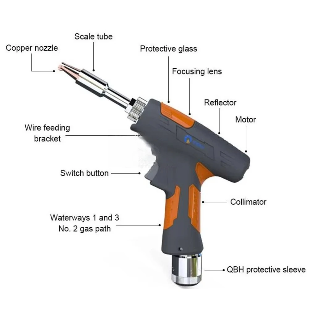 3 in 1 Welders Heads Kit for Handheld Portable  Welding Machine 1000w 1500w 2000w Metal Welding Cutting Cleaning