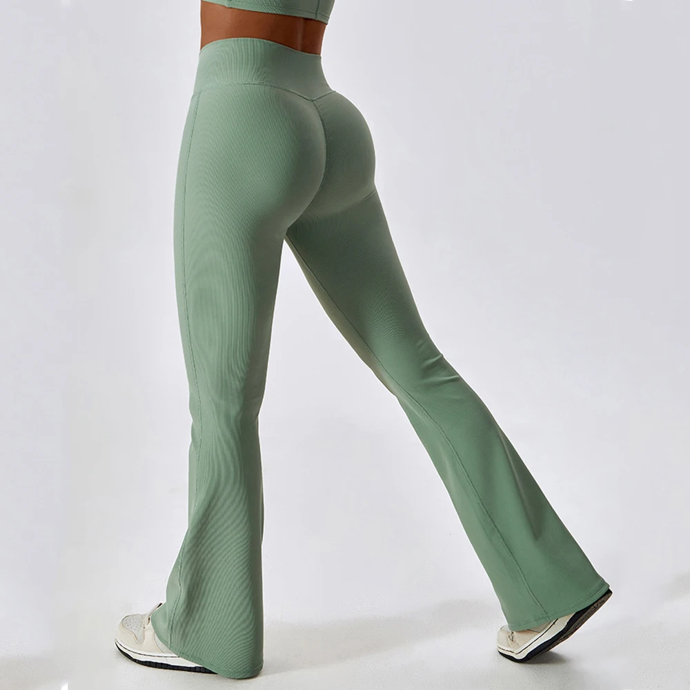 

Flare Leggings Women High Waist Wide Leg Pants Yoga Pants Women Gym Fitness Sports Flared Pant Running Training Workout Trousers