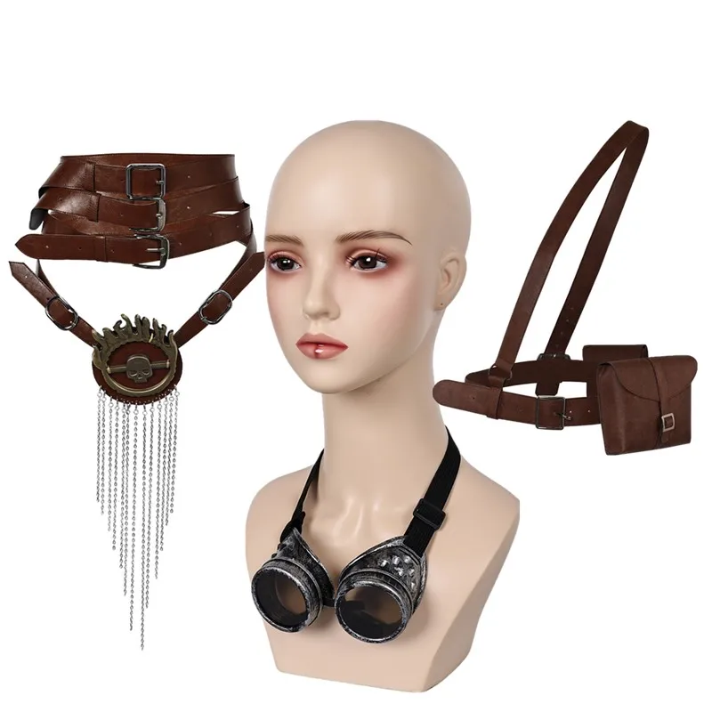 

Furiosa очки для косплея в стиле стимпанк, очки Max Movie Mad Women, пояс в стиле фэнтези, реквизит, аксессуары для карнавального костюма на Хэллоуин