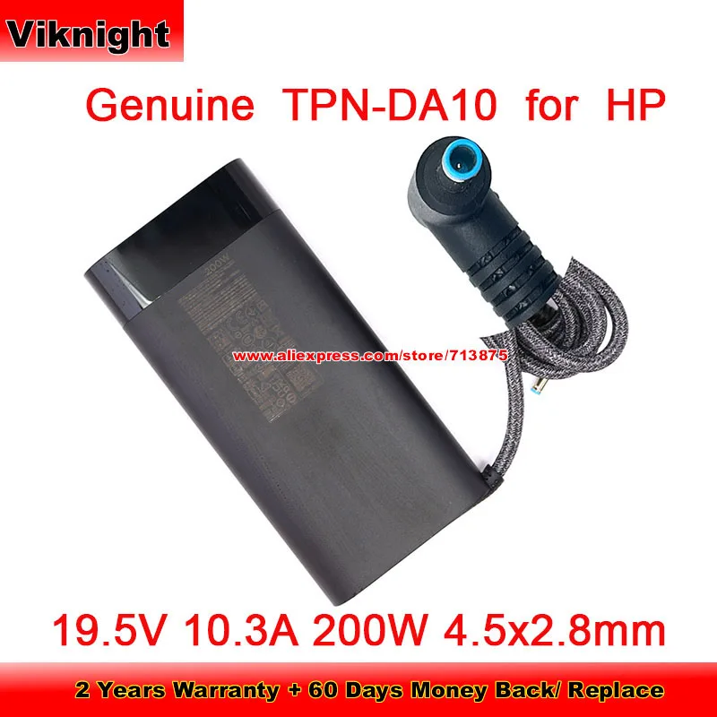 Genuine Portable TPN-DA10 Ac Adapter for HP ADP-200HB B,L00818-850,L00895-003,TPN-CA03,W2F75AA 19.5V 10.3A 200W 4.5 x 2.8mm