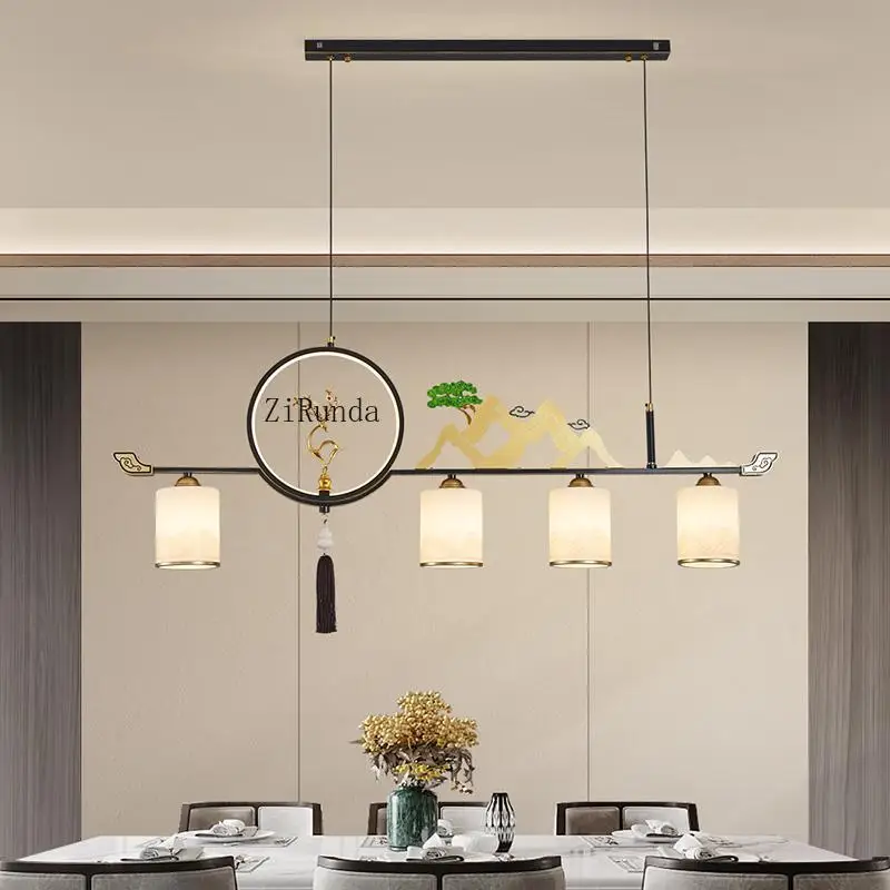 *Nuovo lampadario da ristorante cinese Lampada da sala da tè in stile cinese Zen Lampada da bar con parole atmosferiche di fascia alta semplice