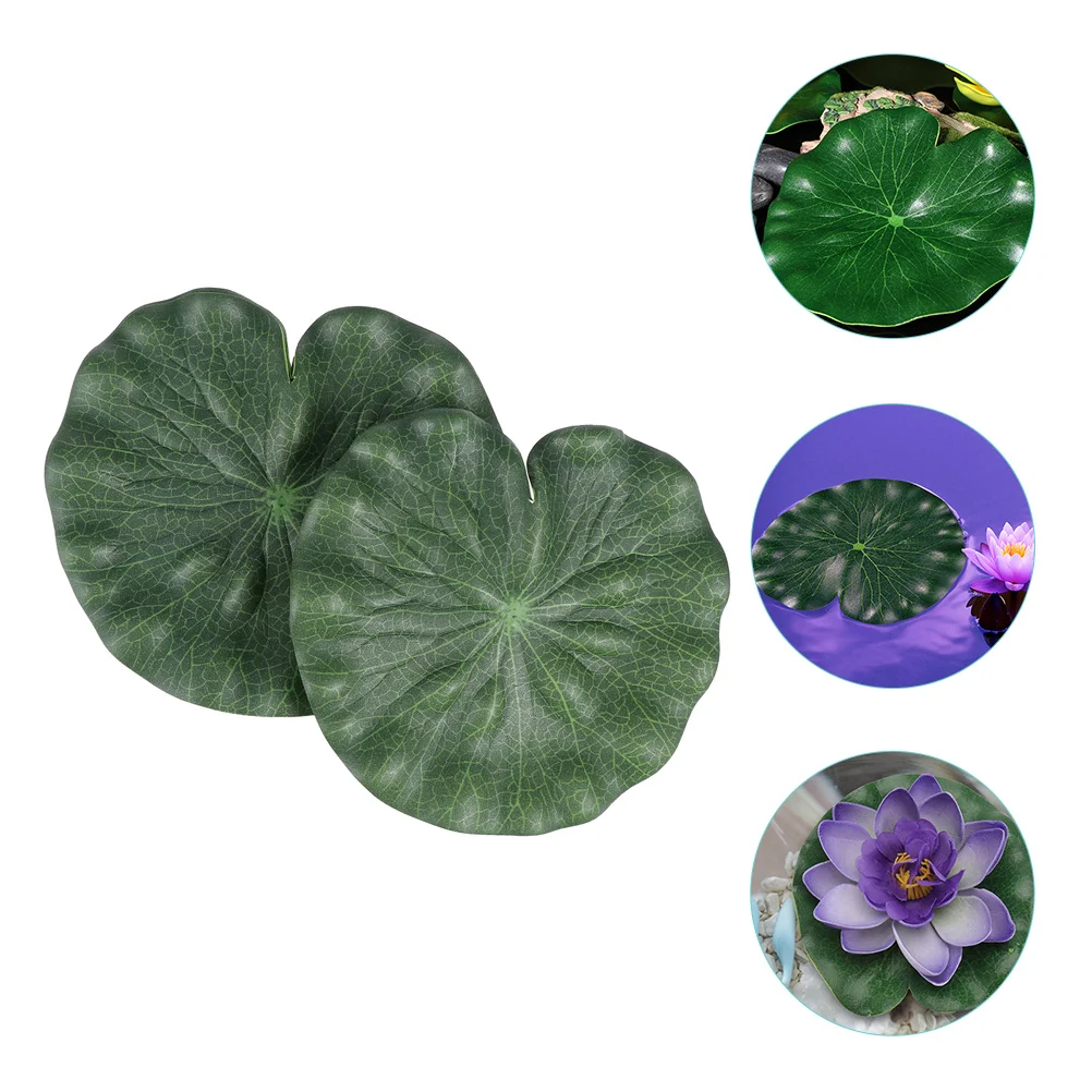 Artificial Lotus Leaf Props Floating Decorations for Pond Aquarium Fountain Garden Stage Drama Dance Simulation Leaf Ornament
