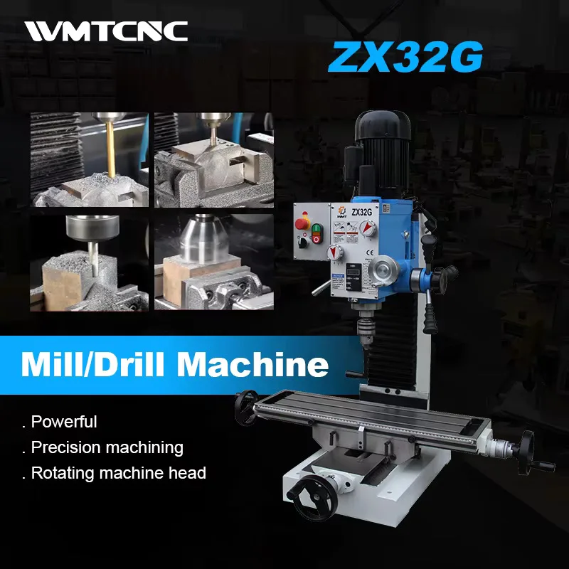 ZX32G High Precision Manual Table Top Mini Vertical Milg Drilg Hine Provided For Metal Working