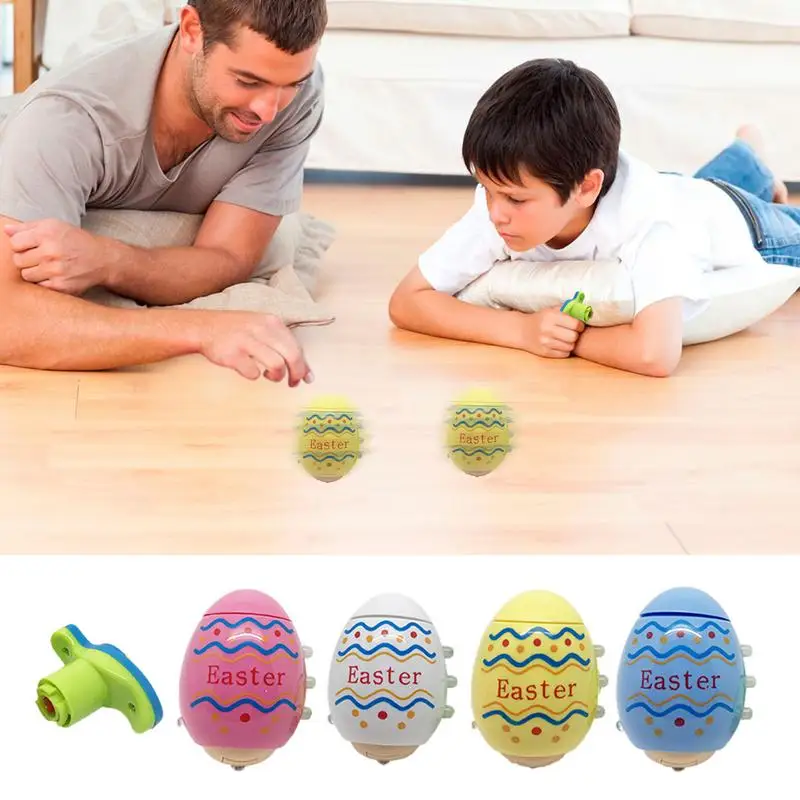 Easter Eggs Light Decoration USB Multicolor Decorations For Home Easter Egg Ornament Happy Easter Party Kids Spinning Top egg