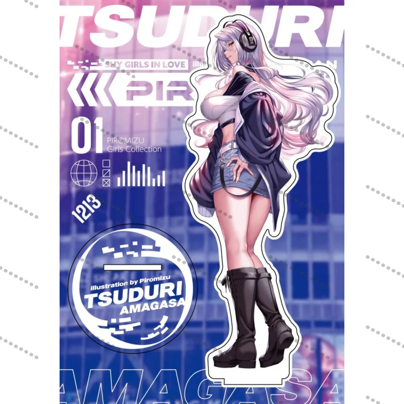 Anime Amakano Keychains Pendant Car Key Chain MIYATSUKI YUNA/Raven AMAGASA TSUDURI/Luna Cosplay Acrylic Stand Fans Gifts