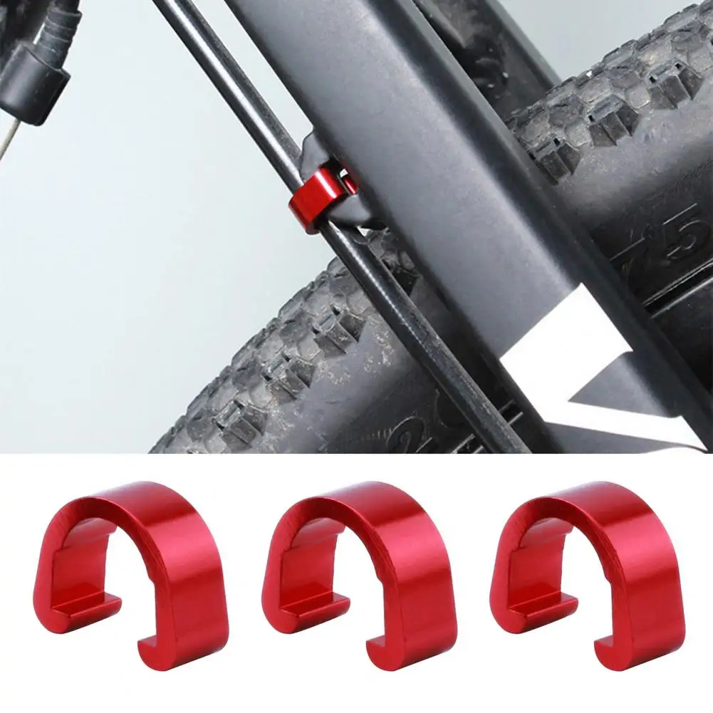 10Pcs U-shape Buckle Wear-resistant Replaceable Good Hardness Bicycle Brake Guide Hose Buckle for Mountain Bike