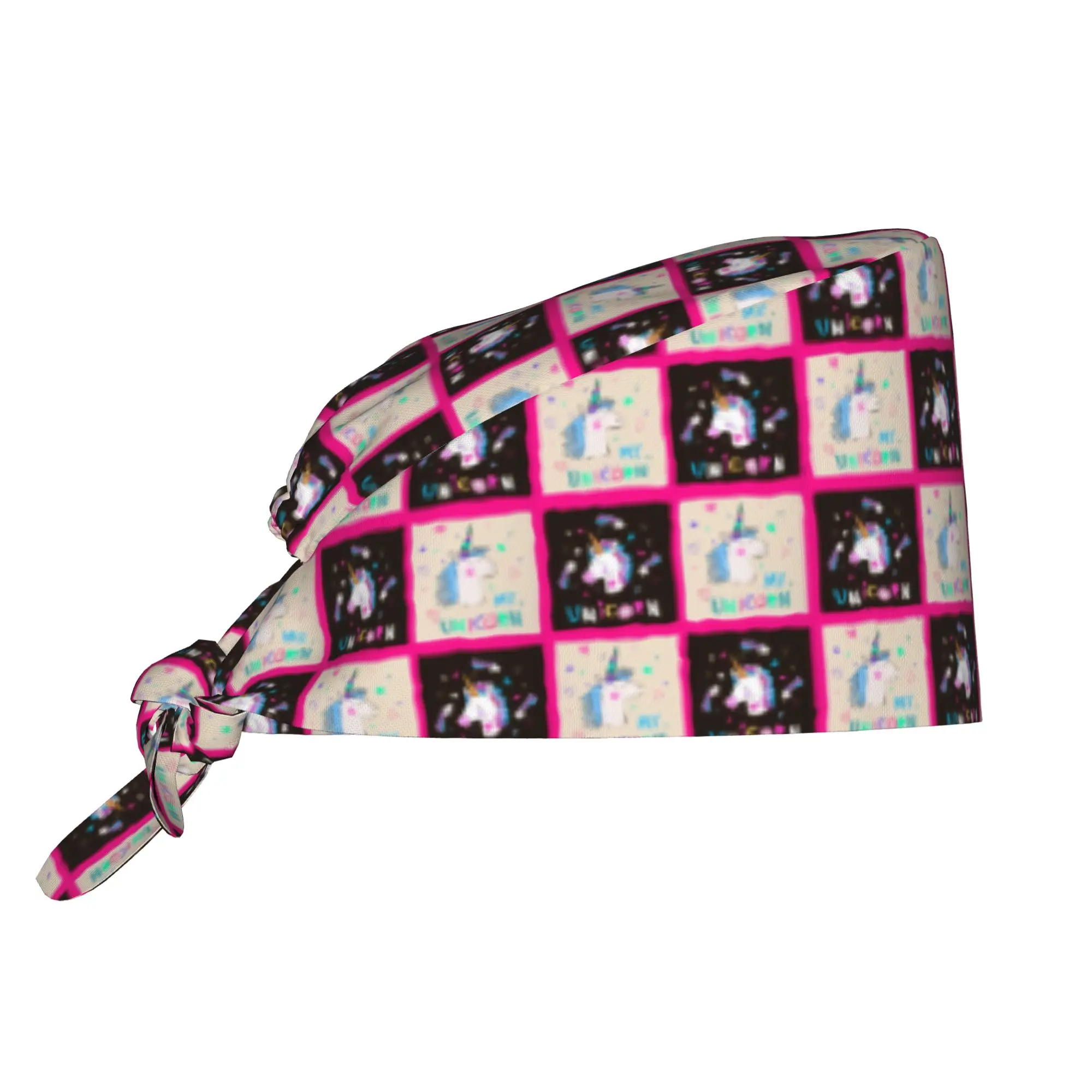 Unicorn pattern Working Cap Surgical Hats Women Men  Operating Room Cap Nursing Cap Lab Works Hat