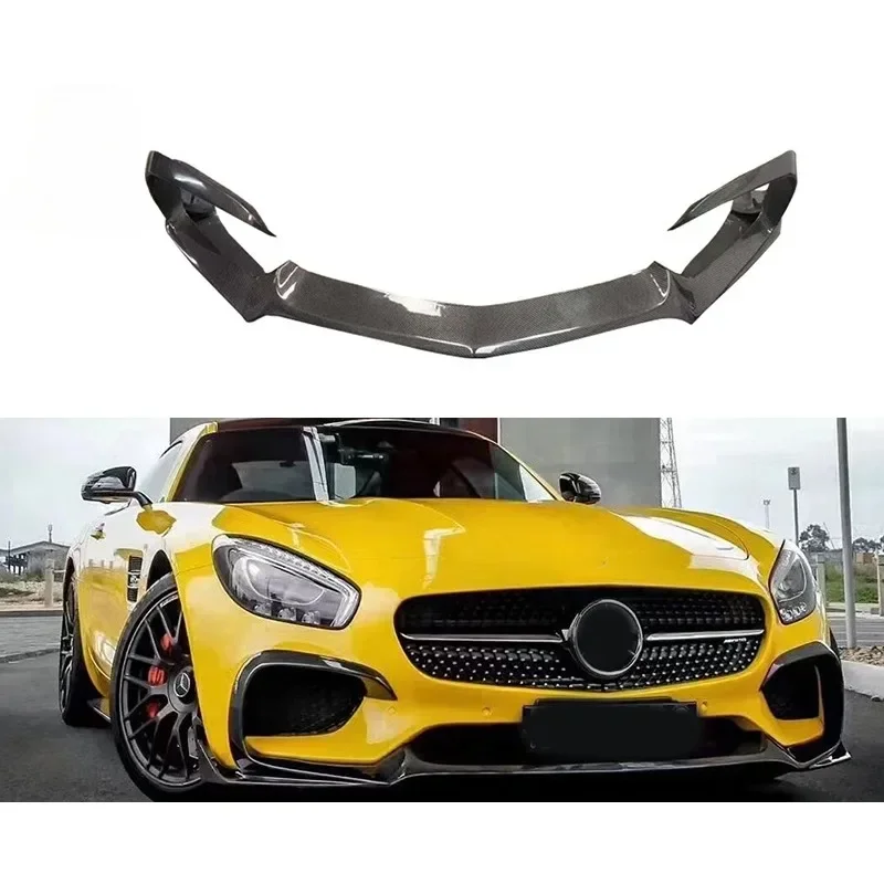 

New! For Mercedes AMG GT R Style 2016+ Front Lip Carbon Fiber Front Spoiler Body Kits Trim Car Accessories