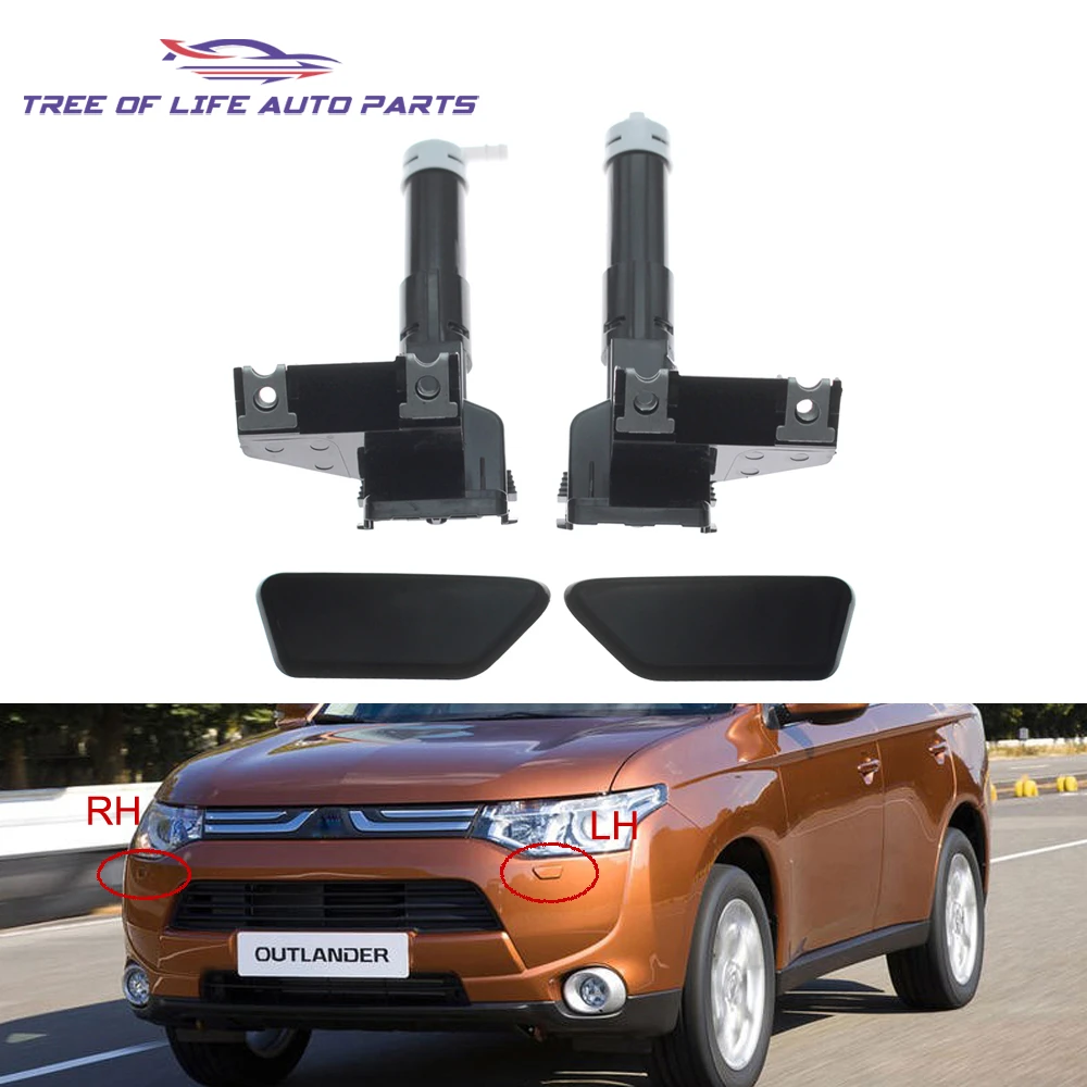 New Front Bumper Headlight Washer Spray Nozzle Jet Cover Cap For Mitsubishi Outlander MK3 2012 2013 2014 2015 8264A193 8264A194