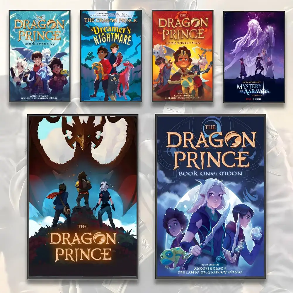 The Dragon P-Prince Anime-Poster, selbstklebender Wandkunstdruck, wasserfest, für Zuhause, Wohnzimmer, Schlafzimmer, ästhetische Dekoration