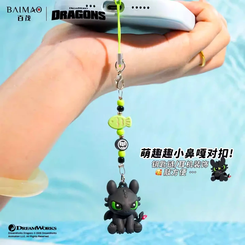 Authentic Dragon Taming Master Toothless Keychain Couple Phone Hanger Backpack Pendant Car Keychain Decorative Gift view 2