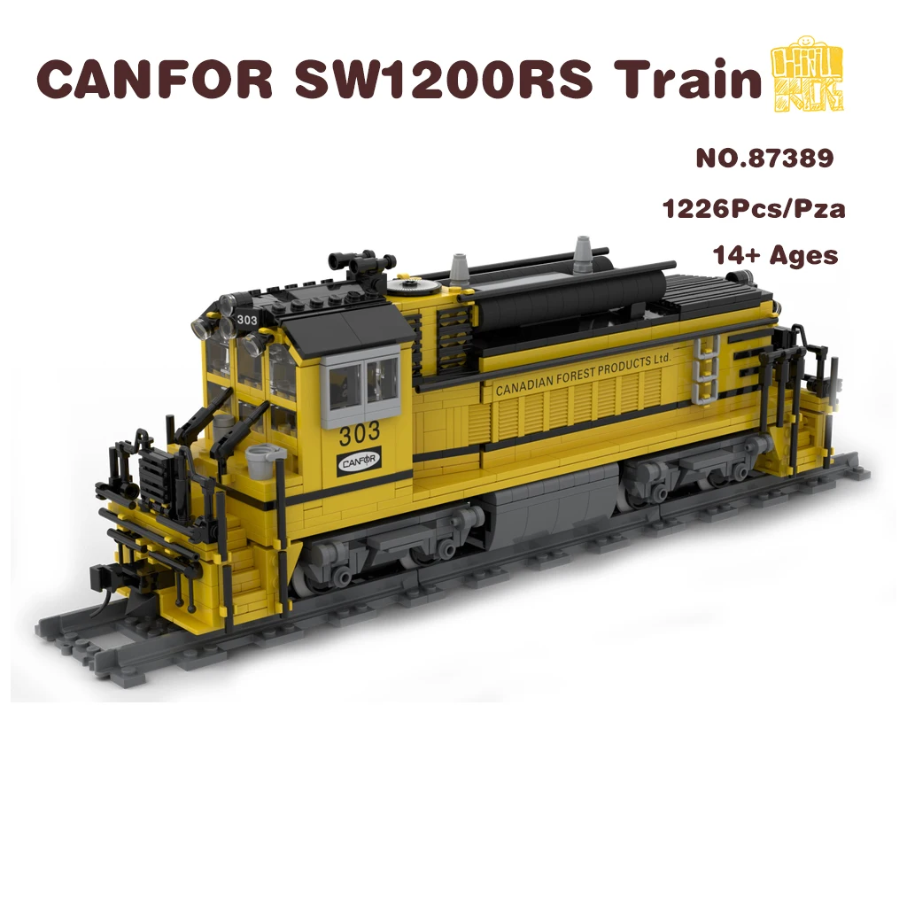 

MOC-87389 CANFOR-SW1200RS Train Model With PDF Drawings Building Blocks Bricks DIY Toys Birthday Christmas Gifts