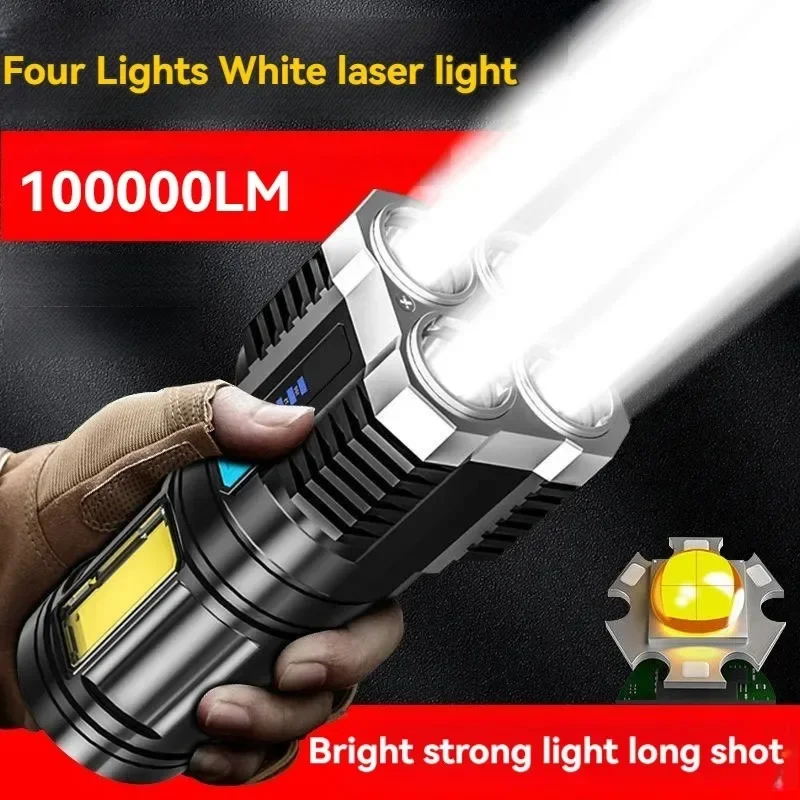 Mini Flashlight Rechargeable Bright Flashlight 100,000 Lumens Portable Camping Adventure Outdoor Flashlight Mode